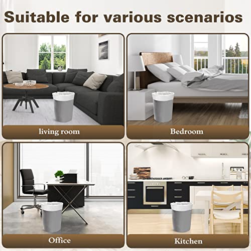 Charmount Small Trash Bags - Bathroom Trash Bags- Garbage Bags For Kitchen, Office, Bedroom, 2.6 Gallon Trash Can Liners, Unscented,105 Counts (White) #TOP4