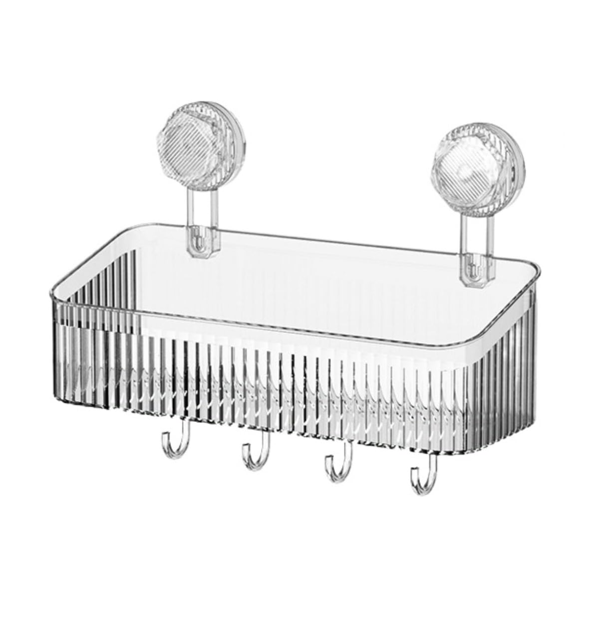 PXIWDAN Bathroom Shelf Wall Mounted Shower Caddy Bathroom Shelf Adhesive Bin for Kitchen Wall Organizer Clear