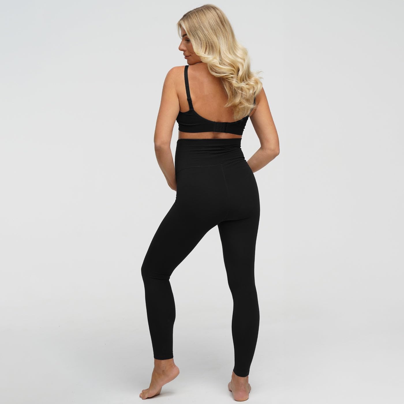 creamy fabrics Schwangerschafts Leggings Damen nahtlos mit hohem Bund | Weicher Viskose Stretch mit flexiblem Bauch Einsatz für sanften Halt und Komfort während der gesamten Schwangerschaft