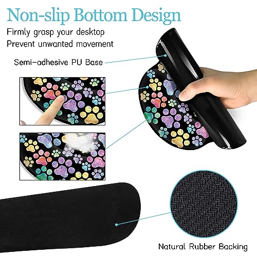 Image of LIMKRIAN Dog Paw Mouse Pad Set XXL Large Desk Mat Pad, Cute Office Decor | Ergonomic Mousepad Wrist Rest, Computer Keyboard Mat, Wrist Support, Coaster, Home Office Supplies Desk Decor Accessories