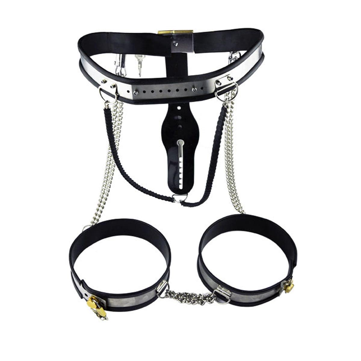 AAKOMA Dispositifs de ceinture de chasteté en acier inoxydable pour femmes