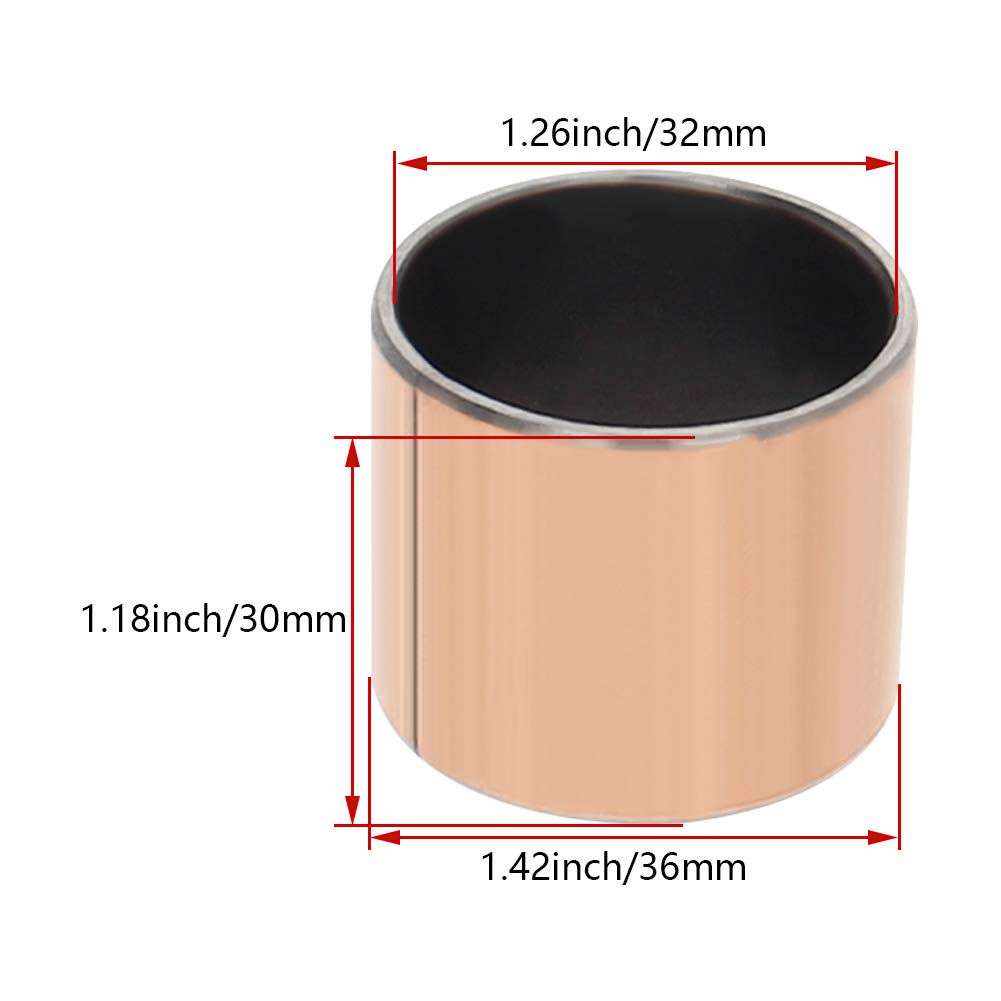 Othmro Roulement à manchon 32 mm alésage x 36 mm OD x 30 mm Longueur Uni Roulements Enveloppés sans huile Lot de 1