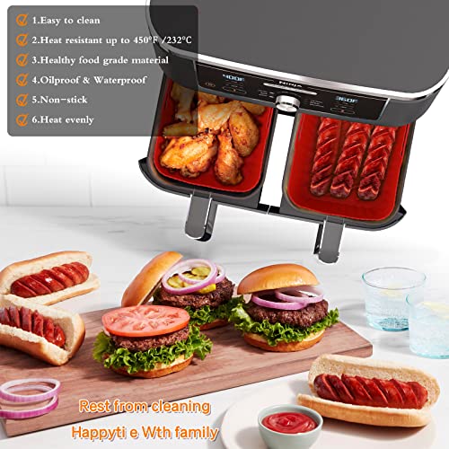 Image of WMKGG Silicone Air Fryer Liners, 2PCS Air Fryer Silicone Liners