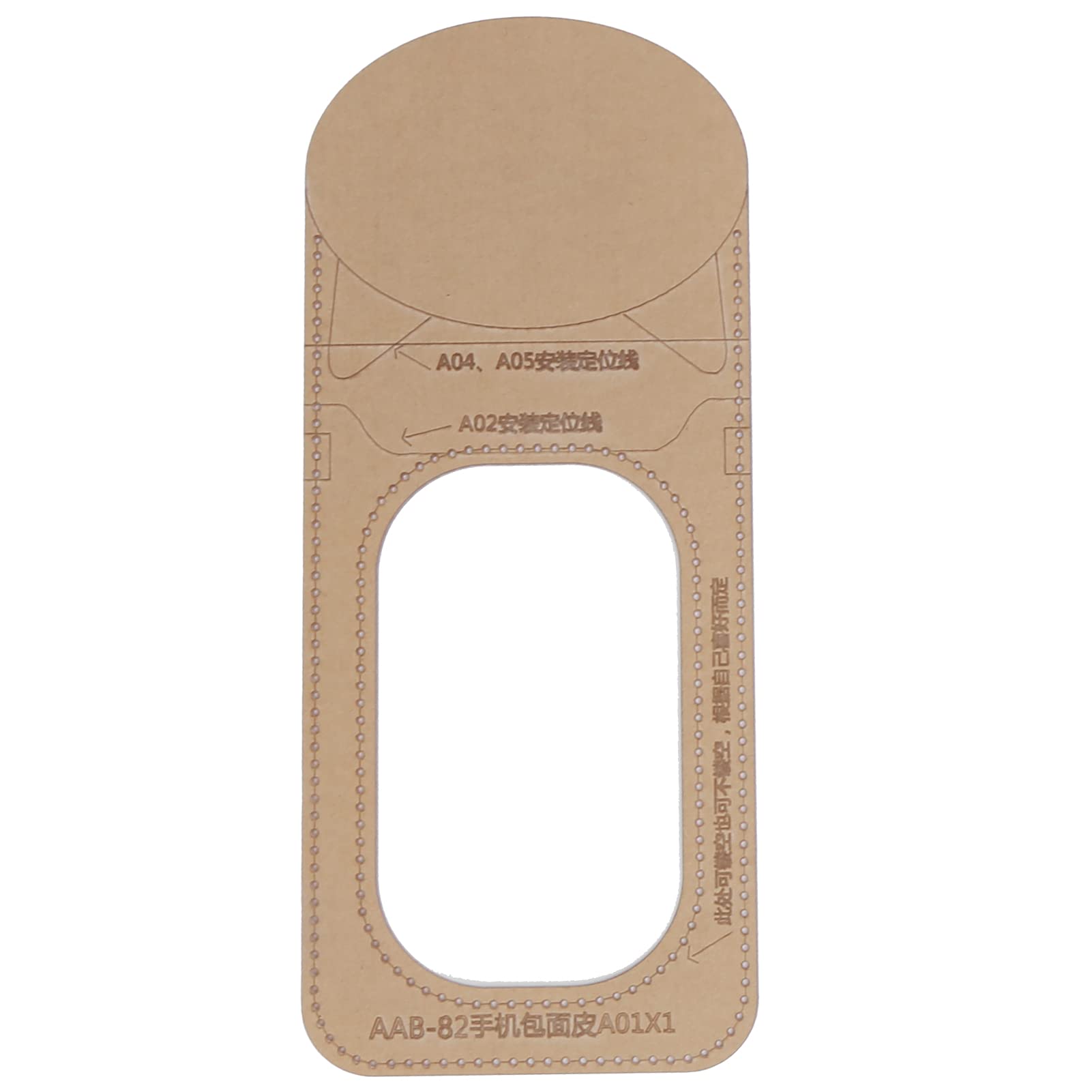 Transparent Acrylic Template Sturdy Clear Handwork Wallet Stencil for Phone Bag Crafting Kit