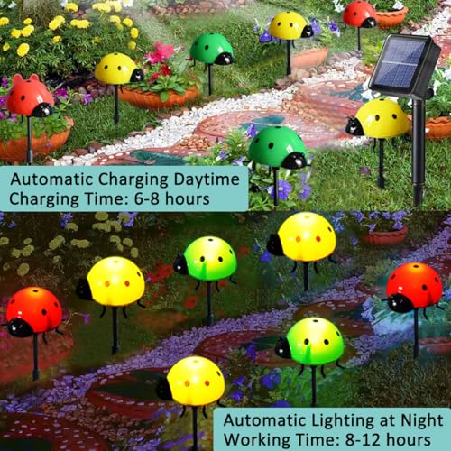 Solar-Garden-Decor-Ladybugs-Lights-Outdoor-Decor-Waterproof-Solar-Ladybug-Stake-Lights-with-8-Modes-Cute-Insect-Animal-Garden-Decor-Lights-for-Backyard-Flowerbed-Pathway-Lawn-Decorations-6-in-1