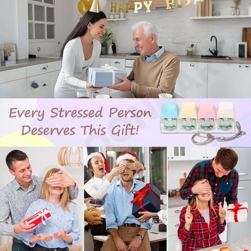 Image of 4 in 1 Keyboard Fidget Toys for Adults LED Light Keyboard Clicker with Keychain Fidget Sensory Fun Toys for Decompression