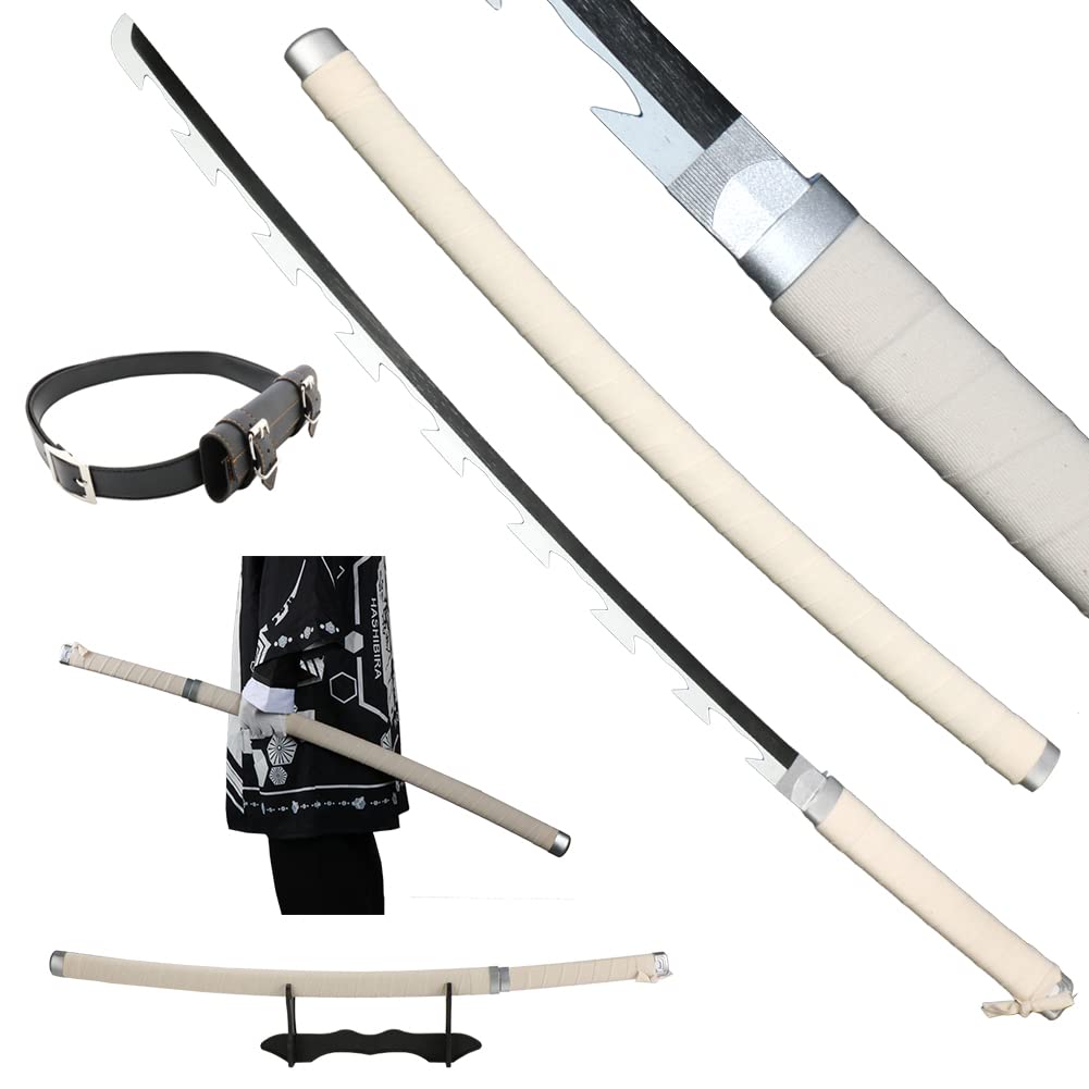 Photo 1 of Elervino Bamboo Demon Slayer Sword Cosplay, Anime Swords 41 inches, Inosuke Rengoku Tanjirou Giyuu Tomioka Zenitsu Sabito Shinobu Hashibira Inosuke