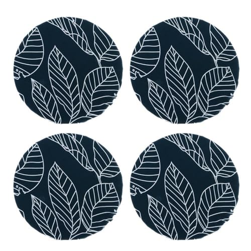 hobbyme Stool Covers Round,4 Pack Stretch Round Bar Stool Covers Washable Bar Stool Seat Covers Stool Cushion Slipcover Elastic Bar Chair Covers for 13-20 Inch Chair (Blue)