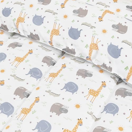 Utopia Bedding All Season Safari Comforter Set with 2 Pillow Cases, 3 Piece Soft Brushed Microfiber Kids Bedding Set for Boys/Girls, Machine Washable (Twin)