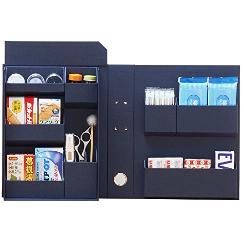 Image of Nakabayashi LST-FA4NV Lifestyle Tool, Small Items, Storage Box, File A4, Navy