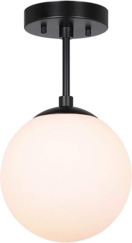 XiNBEi Lighting - Lámpara de techo semiempotrable (1 luz), diseño de globo