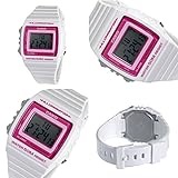 CASIO Standard 50m防水 デジタル プラベルトウォッチ ユニセックス（W-215H-7A2 W-215H-8A） (W-215H-7A2（ホワイト）)
