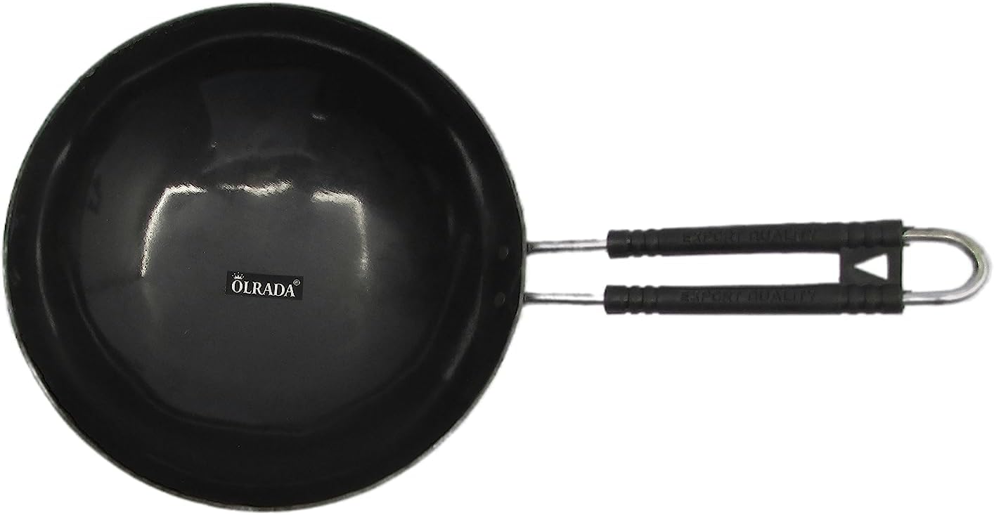 Olrada Steel Pow Wok with Steel Handle (9 inch Wok)