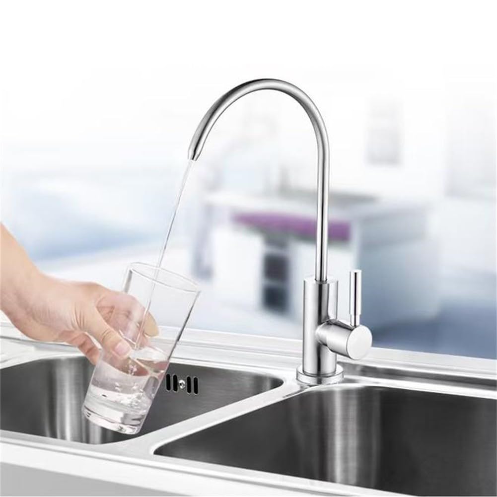 para grifo Purificador Agua para acero Inoxidable G3/8 Giratorio