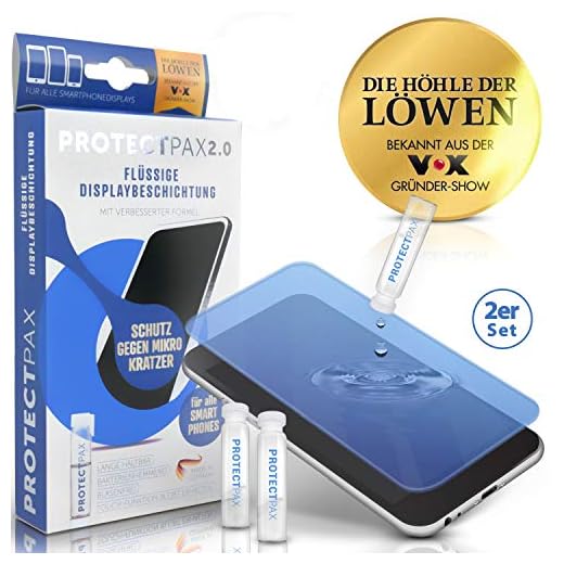 ProtectPax 2.0 Flüssiger Displayschutz Die Höhle Der Löwen Für Alle Samsung Apple Huawei HTC LG Sony Smartphones IPhone Schutzfolie Nano Panzerglasfolie Displayschutzfolie Panzerglas