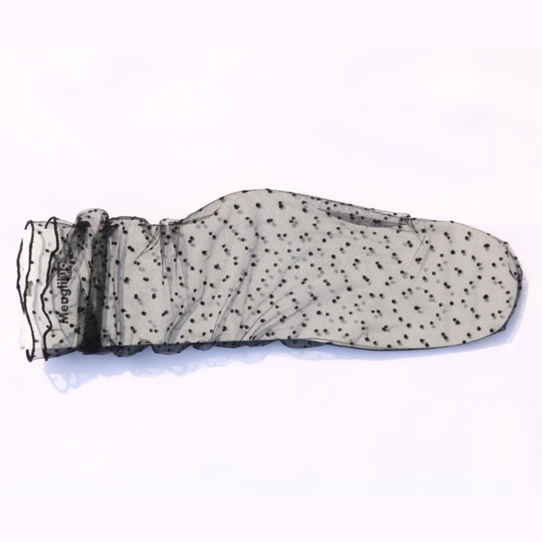 Ulalaza 4 paires de chaussettes en dentelle pailletée étoiles chaussettes de cheville chaussettes transparentes pour femmes filles