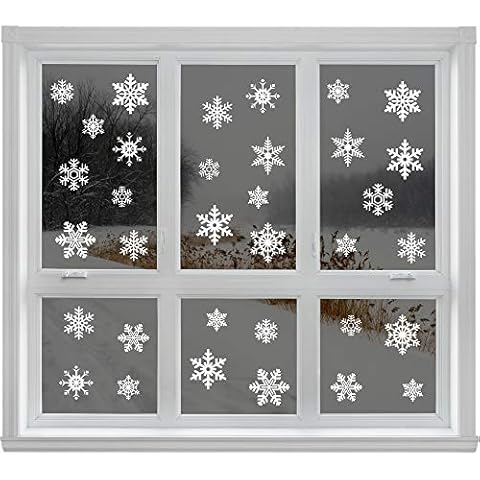 Articlings 42 Original Snowflake Window Clings | Fabulous Static PVC Stickers Cover