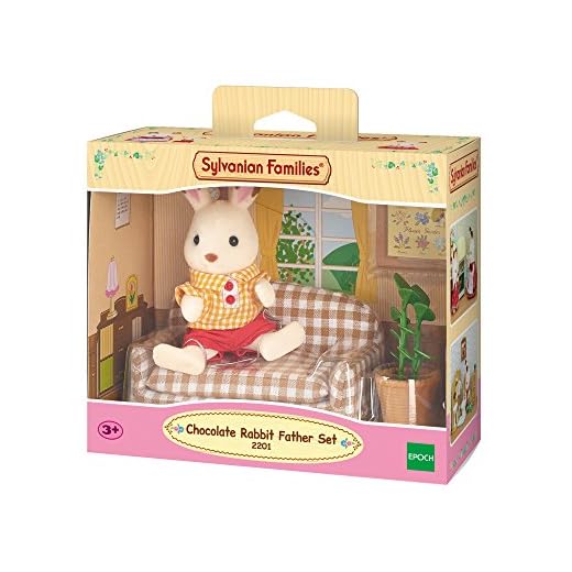 Sylvanian Families - 2201 - Papa Lapin - Poupées et Accessoires - Chocolat / Salon