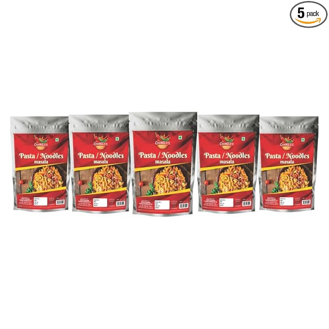 Changezi's Authentic Italian Pasta Masala Macaroni/Noodles/Penne/Fusilli Pasta Masala | Whole Spices Blend With Authentic Traditional Taste | No Preservatives Added- 950gm(pack of 5x 190gm)