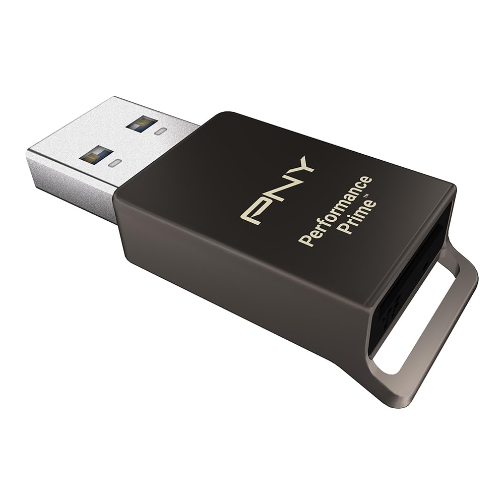 PNY Czytnik kart pamięci flash microSD Performance Prime™ USB 3.2 Gen 1 - ultraszybkie prędkości, odczyt 200 MB/s, zapis 150 MB/s, typ A, do urządzeń hosta wyposażonych w USB 3.2 Gen 1/USB3.0