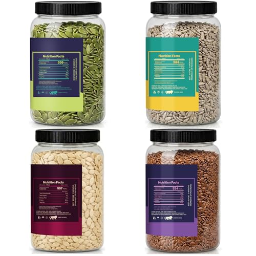 Image of LILA DRY FRUITS Seeds Combo Pack Pumpkin Sunflower Watermelon Flax Seed 100 g x 4 | Mixed Raw Seeds Pack for Healthy Snacking, Smoothies, Salads & Daily Nutrition Perfect for Gifting