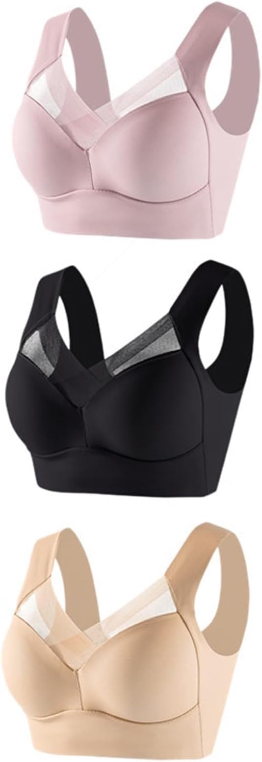 Womens Push Up Support Plus Size Ladies Non Wired Bra T Shirt Bra Comfort Seamless Workout