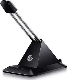 CASETHRONE Gerenciamento de cabos de mouse para jogos V2, dispositivo aBell Mouse Bungee V2 para jogos FPS de esportes (preto)