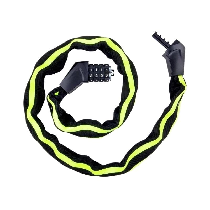 ,Lucchetti per Bici Heavy Duty/Catena per Bicicletta/Lucchetto per Bicicletta, Codici per Bici, Moto, Porta, cancello, Recinzione (Password Bianco) (Password Verde)