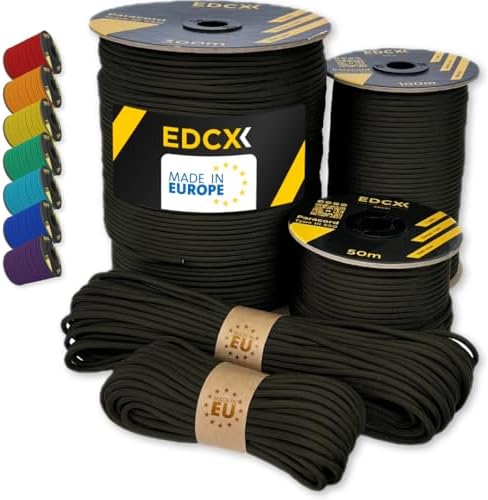 Paracord 4 mm, 20+ Couleurs Militaires (15 m, 30 m, 50 m, 100 m, ...