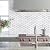 STICKGOO 10 Sheets Peel and Stick Backsplash, Calacatta Stick on Aluminum Composite Tiles Stikers, Self Adhesive Mixed Glass Backsplash for Kitchen, Bathroom, Fireplace, RV