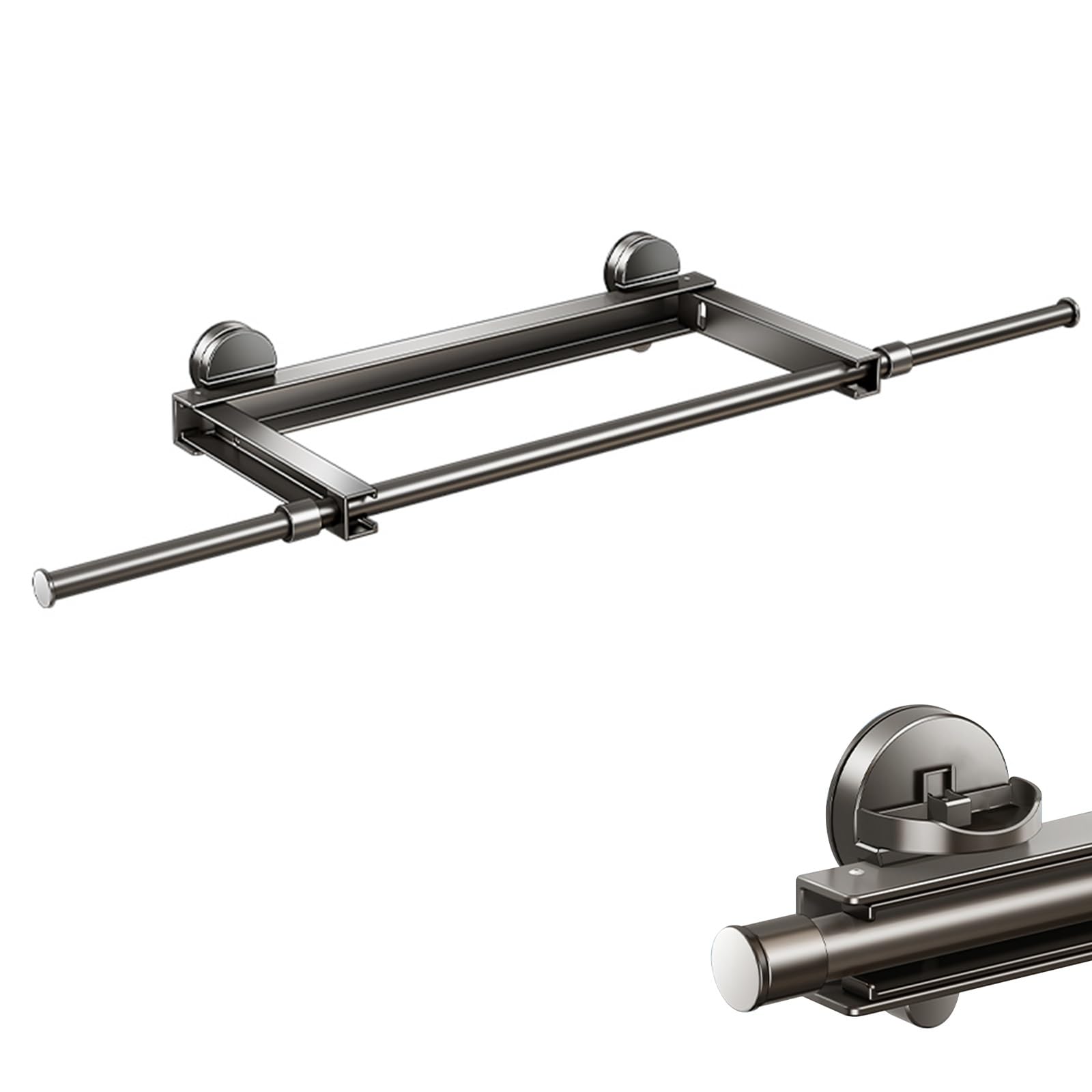 Wäschetrockner Ausziehbar Hängetrockner, Faltbarer Wand-Wäscheständer, Einstellbare Position, Starke Saugkraft, Zum Trocknen Von Socken Unterwäsche Unterhosen, Wäscheleinen Kleiderständer(Grey,62.5-11