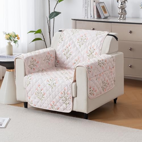 Image of House of Quirk 'Mughal Series' Anti-Slip Sofa Cover Mat with Pocket | Polyester Couch Protector for Pets, Kids & Spills (Gulbahar, 180x60cm, One Seater)