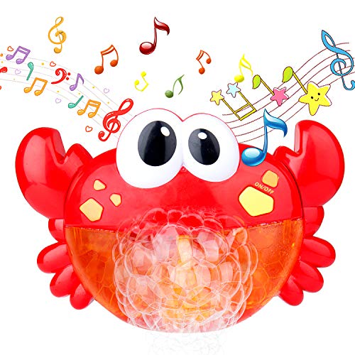 MOOKLIN ROAM Juguetes de Baño, Juguetes para el Agua, Juguetes de Burbujas de Bañera Portatil Juguetes Reflejo para Bebés Ducha de Niños Baño de Burbujas - Cangrejo