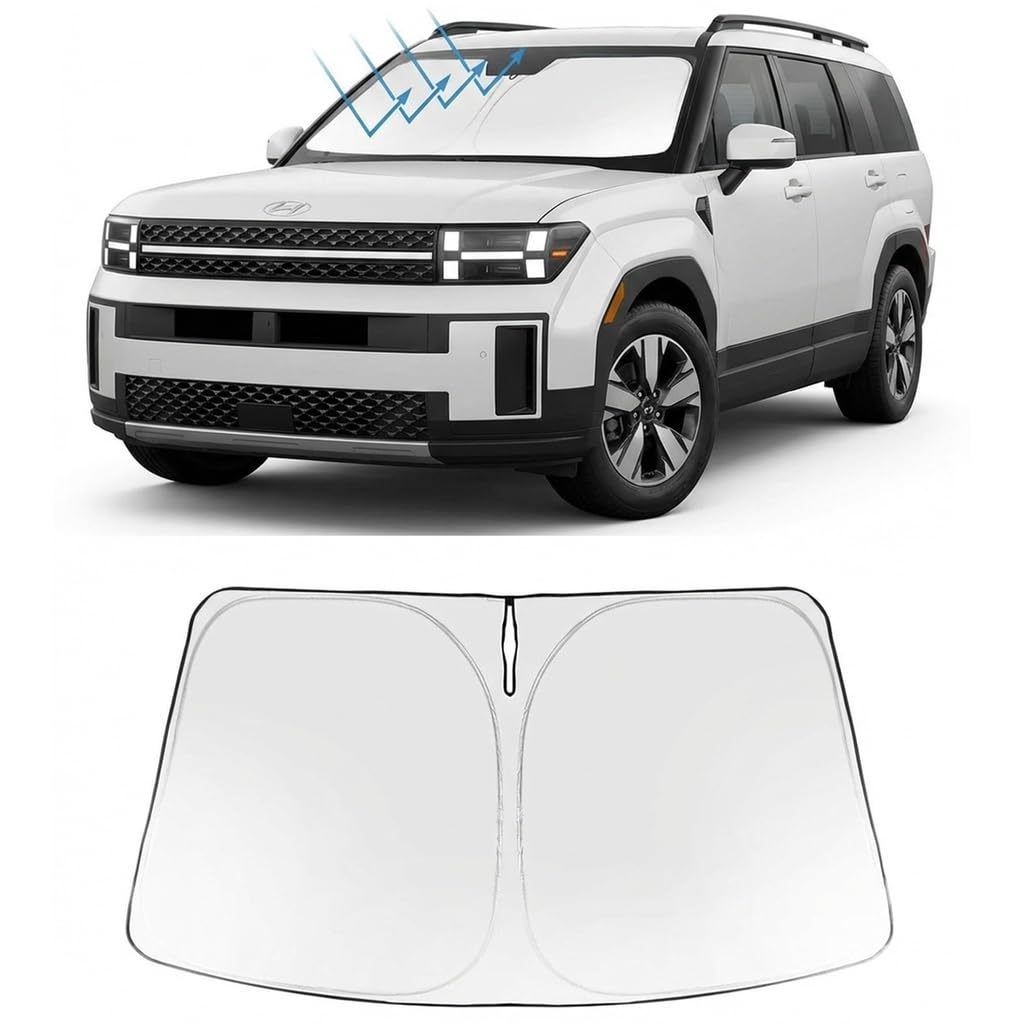 Proadsy Custom Fit Car Windshield Sun Shade for 2024-2026 Hyundai Santa Fe