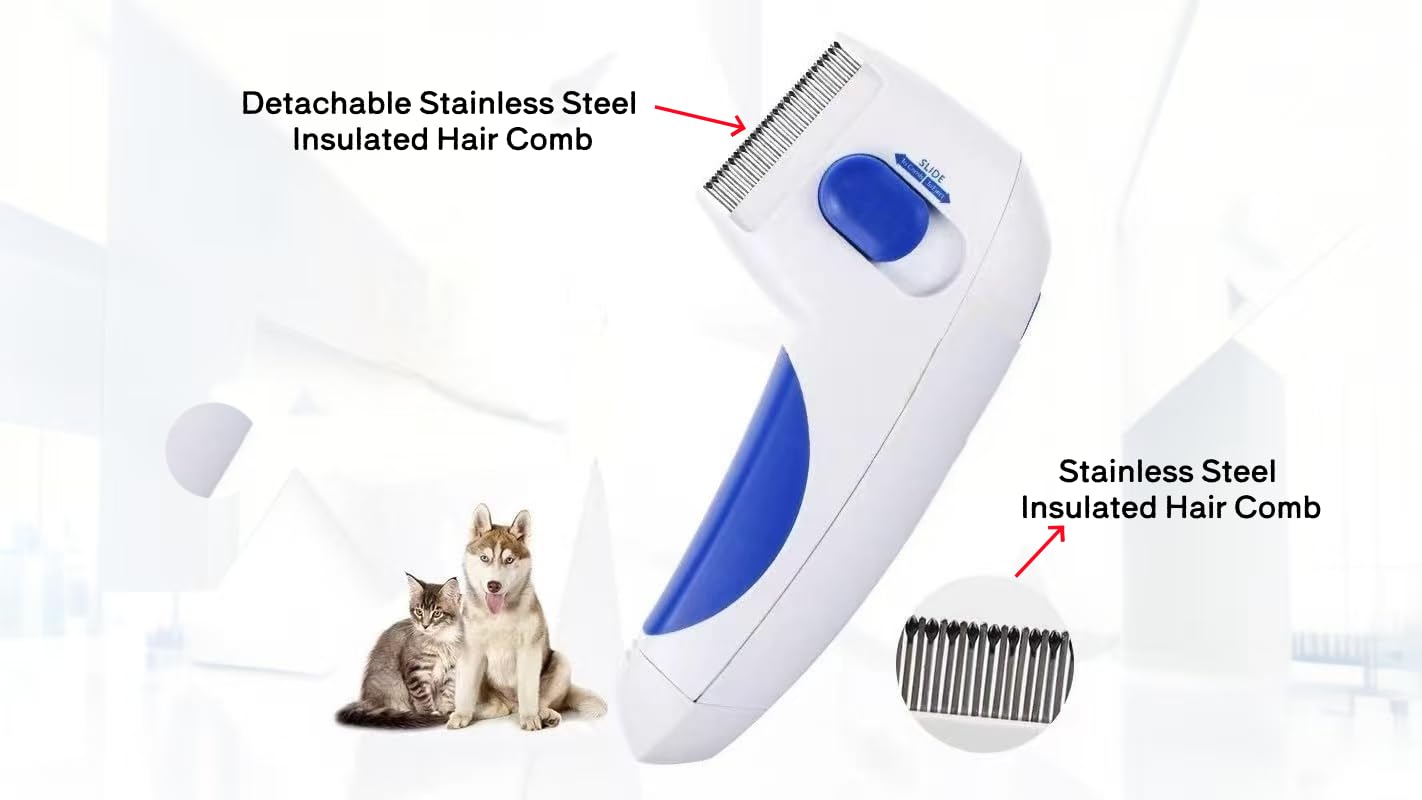 Photo 1 of SHXMWINSY Electric Pet Grooming Comb –Pet Comb Grooming Comb Brush for Dogs Cats Effective Remove Dog & Cat Hair Remover Brush Suitable for Long & Short Hair (ONE SIZE)
