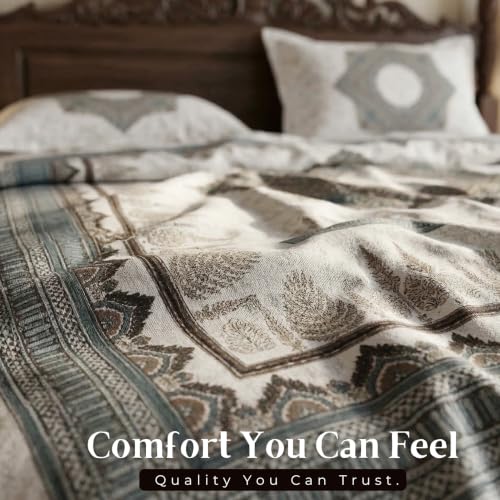 Image of BSB HOME 240 TC Cotton Single Bedsheet, Premium Soft & Breathable Single Bed Sheet, Skin Friendly Durable Printed Bed Cover for Bedroom, Elegant Cotton Bedding, 60 x 90 Inches - Warm Pearl