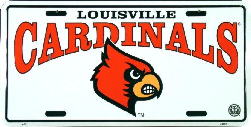 Hangtime University of Louisville - Louisville Cardinal Embossed Metal auto tag