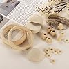 uxcell 10Pcs Wood Bangle Bracelets, 81mm/3.2inch Unfinished Smooth Wooden Rings Natural Wood Color Circle for Crafts Art Project #3