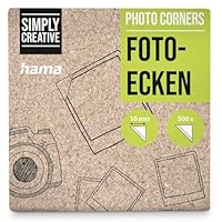 Hama Fotoecken (1000 Stück, selbstklebend, geeignet für Alben), transparent, 00007108
