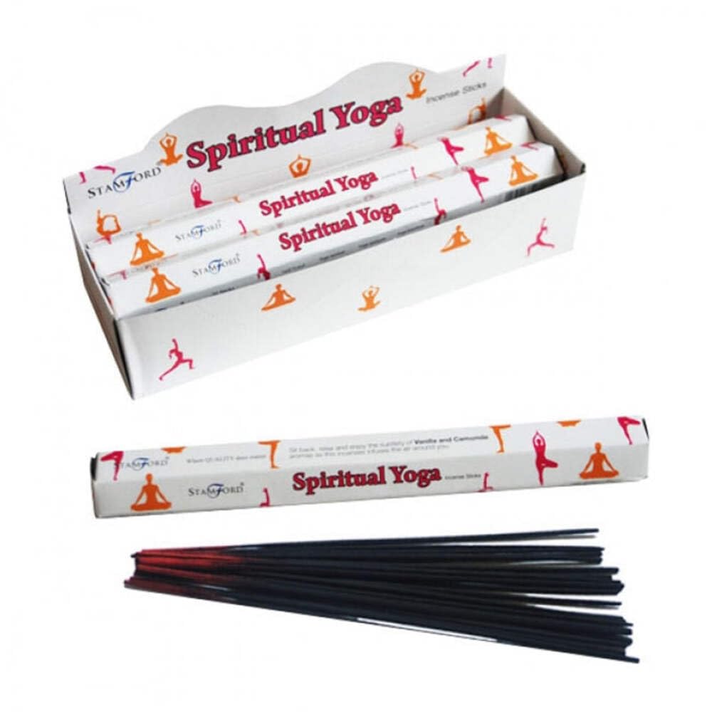 Stamford Spiritual Yoga Incense Sticks, Pack of 20, Black