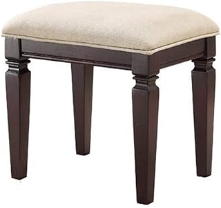 ANHPI-Dressing Makeup stool Taburete De Madera Maciza Taburete Silla Taburete De Estructura De Dormitorio Taburete De Zapato Minimalista Moderna De Cambio De Zapato Suave,Beige