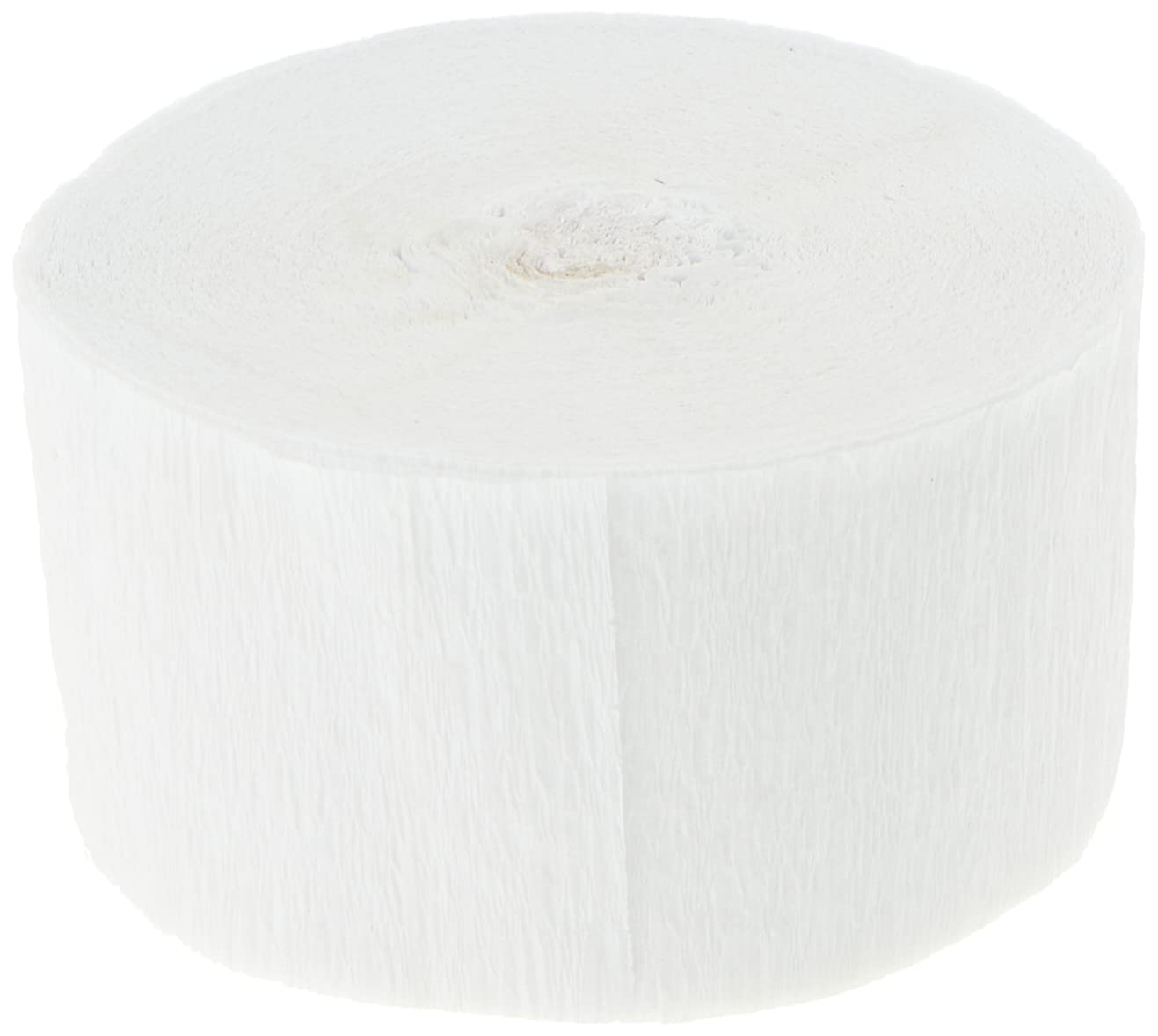 Amscan Party Crepe Streamer, 81 ft, Frosty White