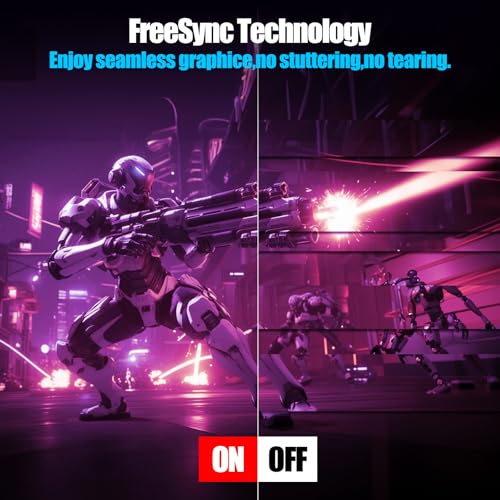 27 Zoll Curved Gaming Monitor 165Hz/ 180Hz, PC Bildschirm Full HD 1080P, Rahmenloses 1800R Computerbildschirm mit FreeSync und Eye Care Technologie, unterstützt VESA – Bild 6