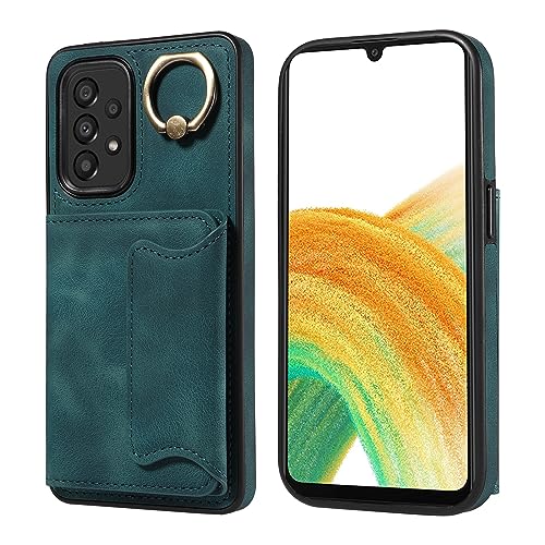 Coque Samsung A33 5G anti-chute avec rangement de carte et béquille rotative