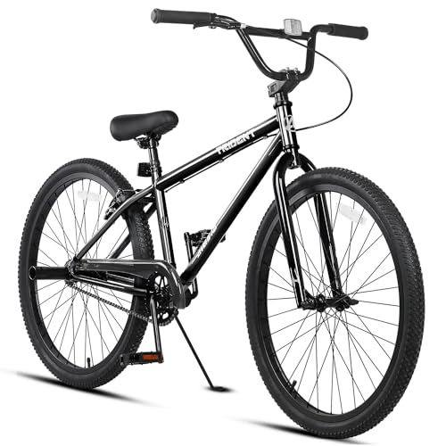 AVASTA 26 Zoll BMX Fahrräder Freestyle für Anfänger und Fortgeschrittene mit 2 Pegs Trick Cycling und Profi BMX Riding, Schwarz