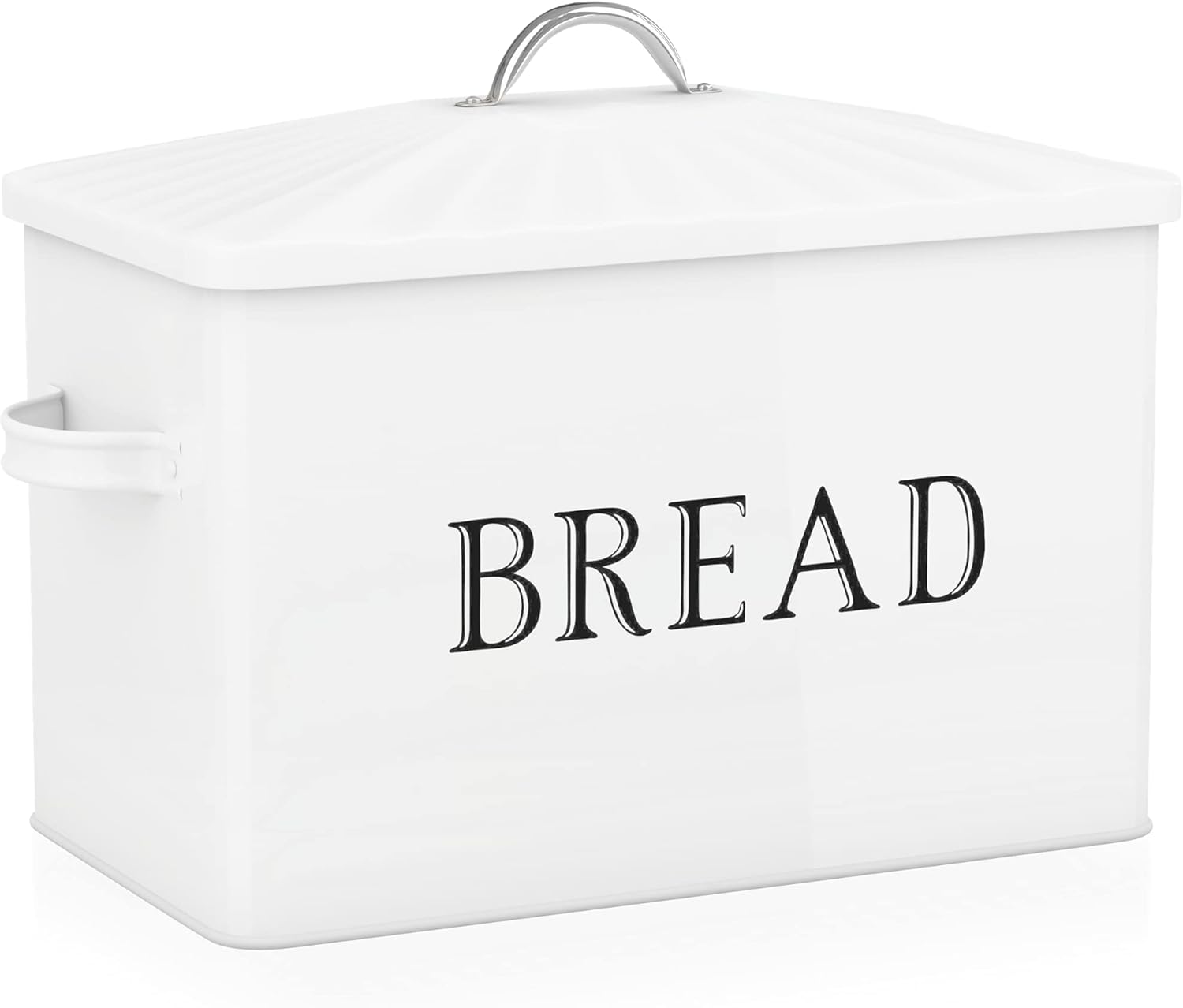 Hemlock Home Brewing Metal Farmhouse Bread Box for Kitchen Counter ExtraLarge