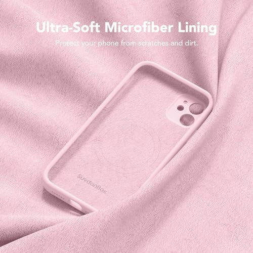 Image of Magnetic for iPhone 11 Phone Case Silicone, Compatible with MagSafe, [Full Camera Protection][Screen Protector] Slim Shockproof Protective Case for iPhone 11 6.1 inch, Chalk Pink