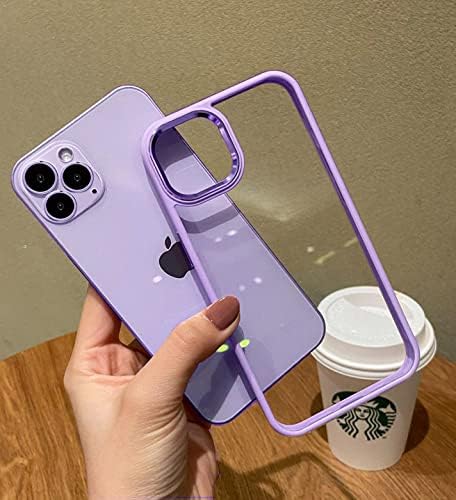 Image of mobistyle Designed for iPhone 13 Pro Back Cover | Enhanced Metal Camera Guard | Shockproof Back Cover Case iPhone 13 Pro (Polycarbonate |Purple)