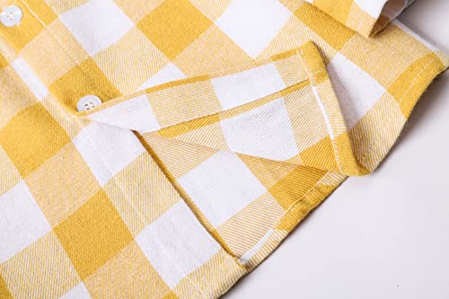 Image of SANGTREE Long Sleeved Flannel Shirt Button Down Plaid Shirts