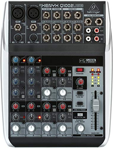 Behringer XENYX Q1002USB – Mélangeur pour DJ (106 DB, 13 W, 19,5 cm, 24,8 cm, 5 cm)